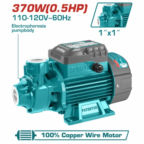 (TOTAL) Bomba De Agua Periférica 370W (0.5HP) 110V/60Htz