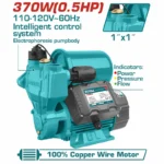 (TOTAL) Bomba De Agua Periférica Autocebante Control Inteligente Automática 370W(0.5Hp) Max. 35M.